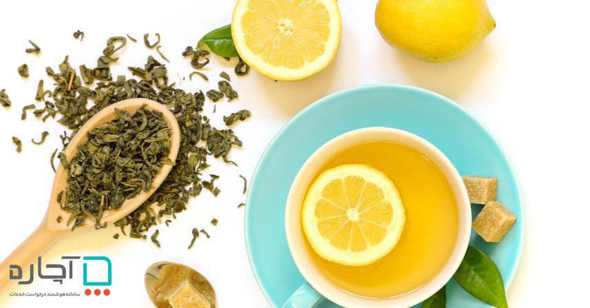 مسک لیمو و چای سبز برای پوست چرب با آچاره