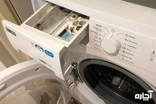 تمیز کردن ماشین لباسشویی - جا پودری
