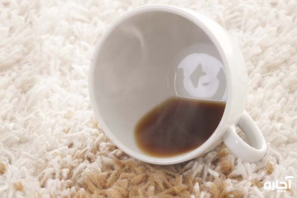 قهوه برای از بین بردن بوی بد شیر فرش