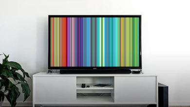 خطوط عمودی و افقی در صفحه تلویزیون