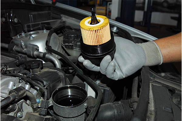 Car oil filter replacement