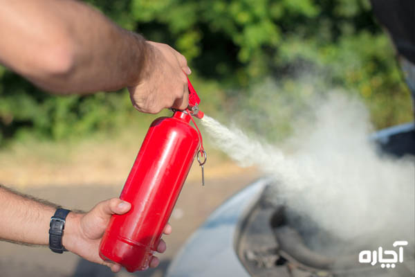 اقدامات و ایمنی‌های لازم در صورت آتش گرفتن خودرو