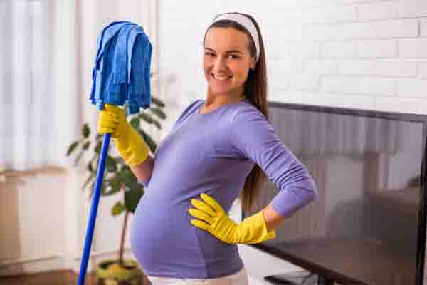 نظافت خانه در بارداری