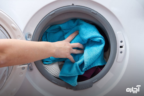 علت جمع شدن آب در قسمت نرم كننده ماشين لباسشويي | علت ماندن آب در جاپودری ماشین لباسشویی