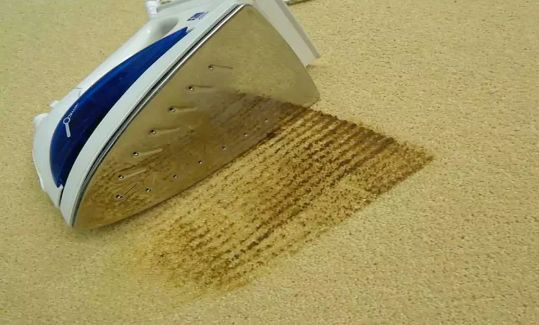 از بین بردن لکه زرد سوختگی روی فرش